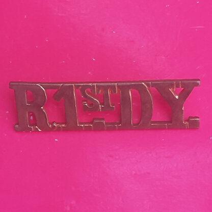 1st Royal Devon Yeomanry - Gilding Metal Shoulder Title.