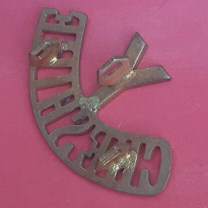 The Cheshire Yeomanry - Gilding Metal Shoulder Title. - Image 2