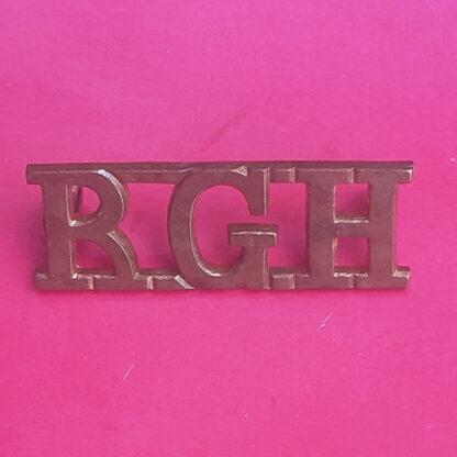 The Royal Gloucestershire Hussars - Gilding Metal Shoulder Title.