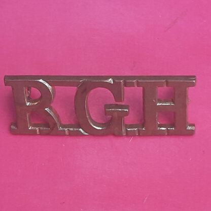 The Royal Gloucestershire Hussars - Gilding Metal Shoulder Title.