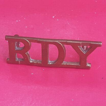 The Royal Devon Yeomanry - Gilding Metal Shoulder Title.