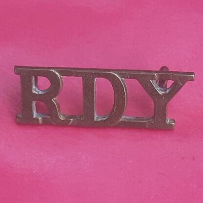 The Royal Devon Yeomanry - Gilding Metal Shoulder Title.