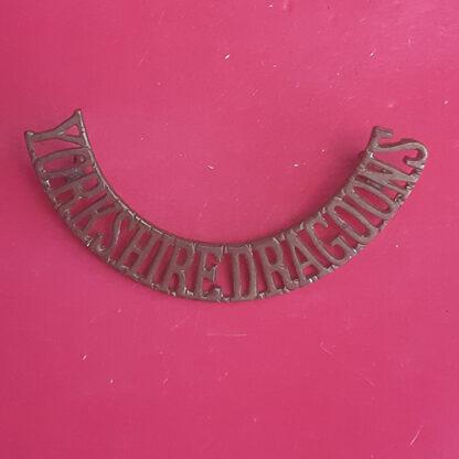 The Yorkshire Dragoons - Gilding Metal Shoulder Title.