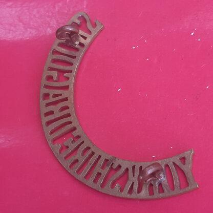 The Yorkshire Dragoons - Gilding Metal Shoulder Title. - Image 2