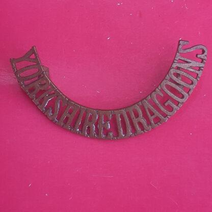 The Yorkshire Dragoons - Gilding Metal Shoulder Title.