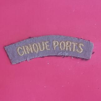 The Cinque Ports Rifles - Woven Shoulder Title.