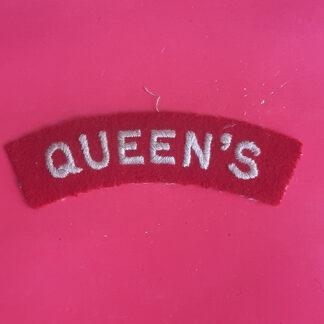 The Queen's Regiment (West Surrey's) - Woven Shoulder Title.
