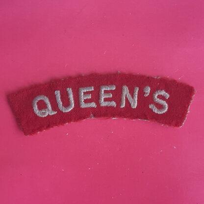 The Queen's Regiment (West Surrey's) - Woven Shoulder Title.