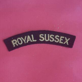 The Royal Sussex Regiment - Woven Shoulder Title.