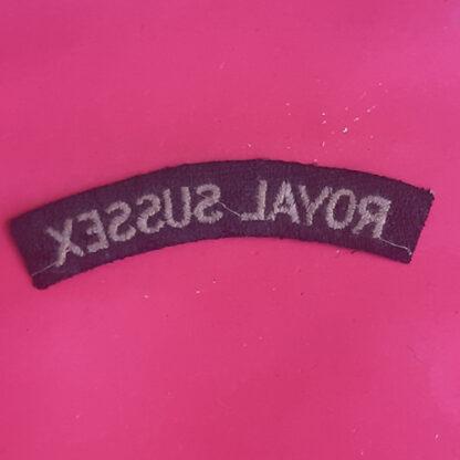 The Royal Sussex Regiment - Woven Shoulder Title. - Image 2