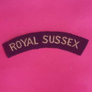 The Royal Sussex Regiment - Woven Shoulder Title.