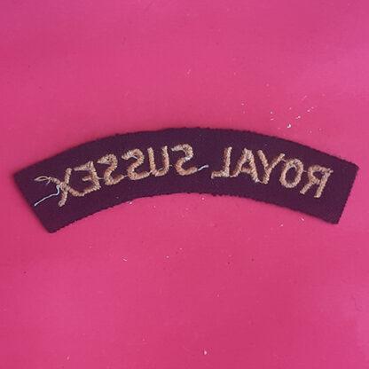 The Royal Sussex Regiment - Woven Shoulder Title. - Image 2