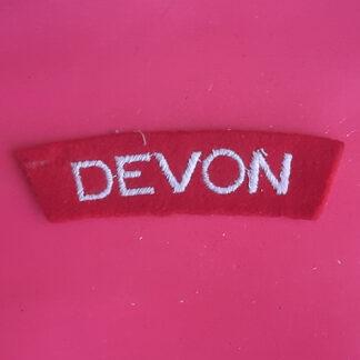 The Devonshire Regiment - Woven Shoulder Title.