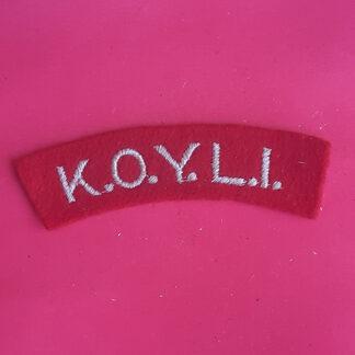 The King's Own Yorkshire Light Infantry - Woven Shoulder Title.