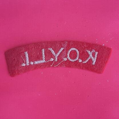 The King's Own Yorkshire Light Infantry - Woven Shoulder Title. - Image 2