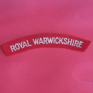 The Royal Warwickshire Regiment - Woven Shoulder Title.