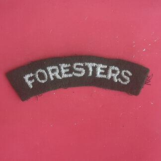 The Sherwood Foresters (Notts & Derby) - Woven Shoulder Title.