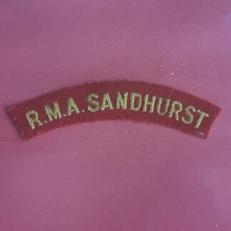 The Royal Military Academy Sandhurst - Woven Shoulder Title.