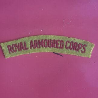The Royal Armoured Corps - Woven Shoulder Title.