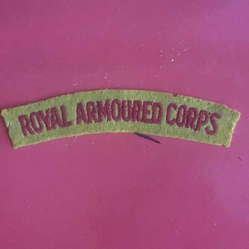 The Royal Armoured Corps - Woven Shoulder Title.