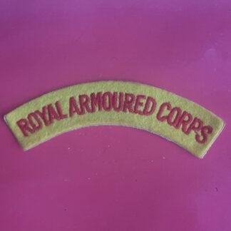 The Royal Armoured Corps - Woven Shoulder Title.