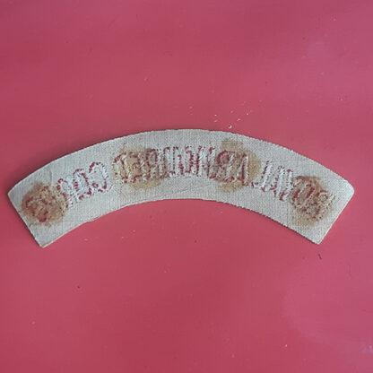 The Royal Armoured Corps - Woven Shoulder Title. - Image 2