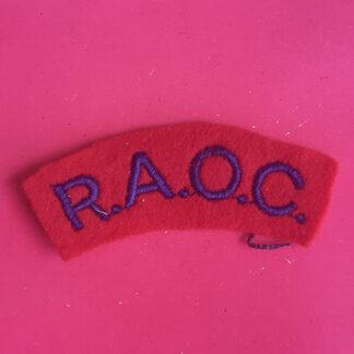 The Royal Army Ordnance Corps - Woven Shoulder Title.