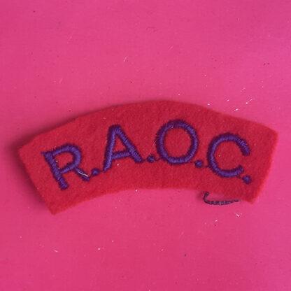 The Royal Army Ordnance Corps - Woven Shoulder Title.