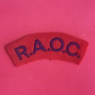 The Royal Army Ordnance Corps - Woven Shoulder Title.