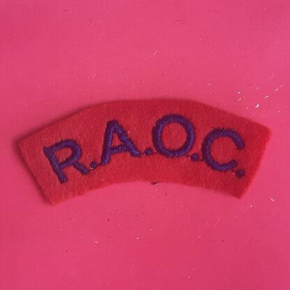 The Royal Army Ordnance Corps - Woven Shoulder Title.