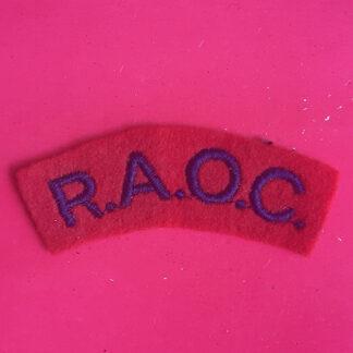 The Royal Army Ordnance Corps - Woven Shoulder Title.