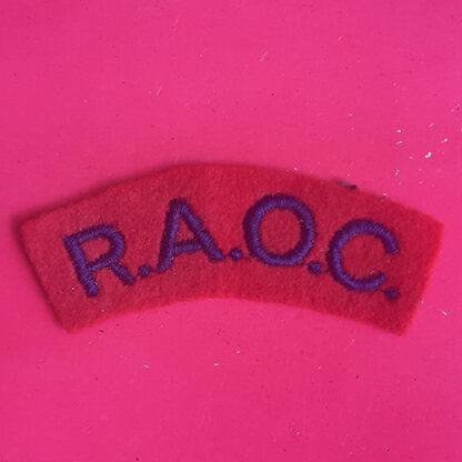 The Royal Army Ordnance Corps - Woven Shoulder Title.