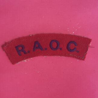 The Royal Army Ordnance Corps - Woven Shoulder Title.