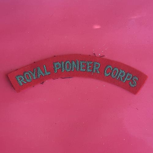 The Royal Pioneer Corps - Woven Shoulder Title.