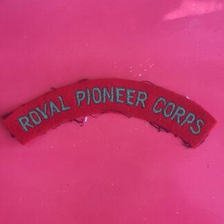 The Royal Pioneer Corps - Woven Shoulder Title.