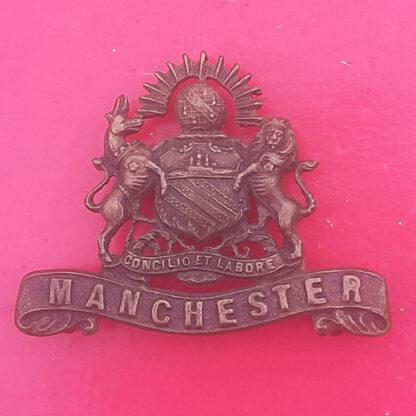 The Manchester Regiment - Bronze Officer's Service Dress Collar Badge .