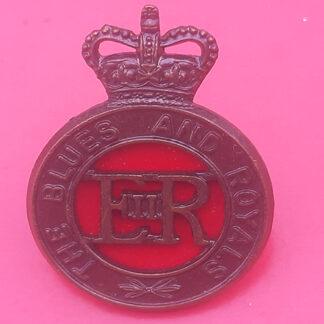 The Blues & Royals - Queen's Crown Bronzed Cap Badge.