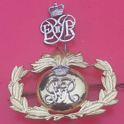 The Royal Marine Band Portsmouth - Silver & Gilt Cap Badge.