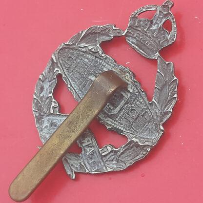 The Royal Tank Regiment ("Tank Facing Right") - King's Crown White Metal Cap Badge - Image 2