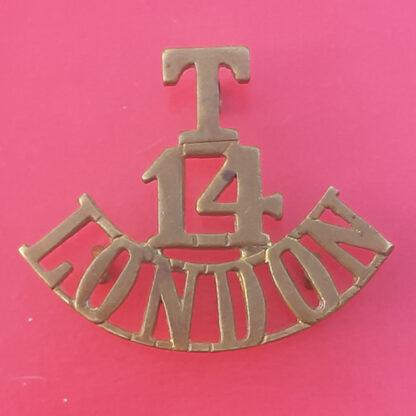 T.14 Territorials (London Scottish) - Gilding Metal Shoulder Title.