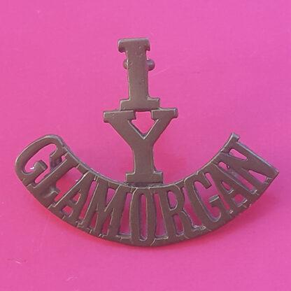 T. Y Glamorgan Yeomanry - Gilding Metal Shoulder Title.