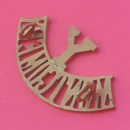 The Montgomeryshire Yeomanry - Gilding Metal Shoulder Title. - Image 2