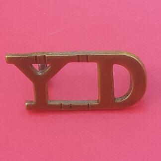 The Yorkshire Dragoons - Gilding Metal Shoulder Title.