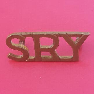 The Sherwood Rangers Yeomanry - Gilding Metal Shoulder Title.