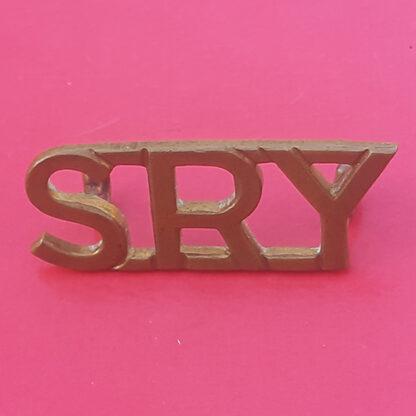 The Sherwood Rangers Yeomanry - Gilding Metal Shoulder Title.