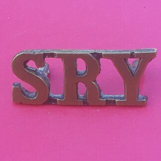 The Sherwood Rangers Yeomanry - Gilding Metal Shoulder Title.