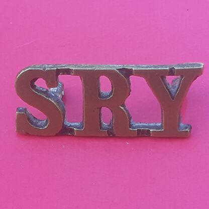 The Sherwood Rangers Yeomanry - Gilding Metal Shoulder Title.