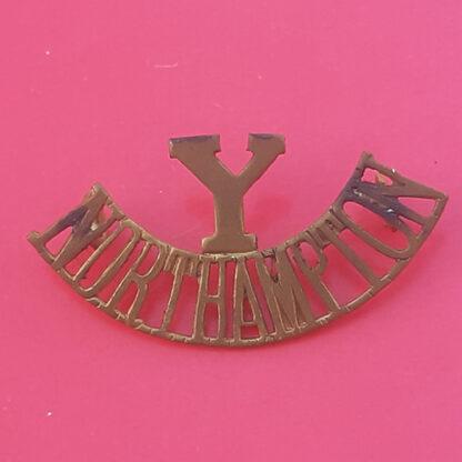 The Northamptonshire Yeomanry - Gilding Metal Shoulder Title.
