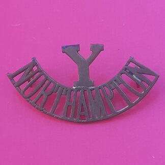The Northamptonshire Yeomanry - Gilding Metal Shoulder Title.