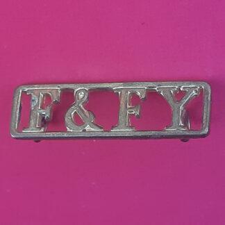 The Fife & Forfar Yeomanry - Gilding Metal Shoulder Title.